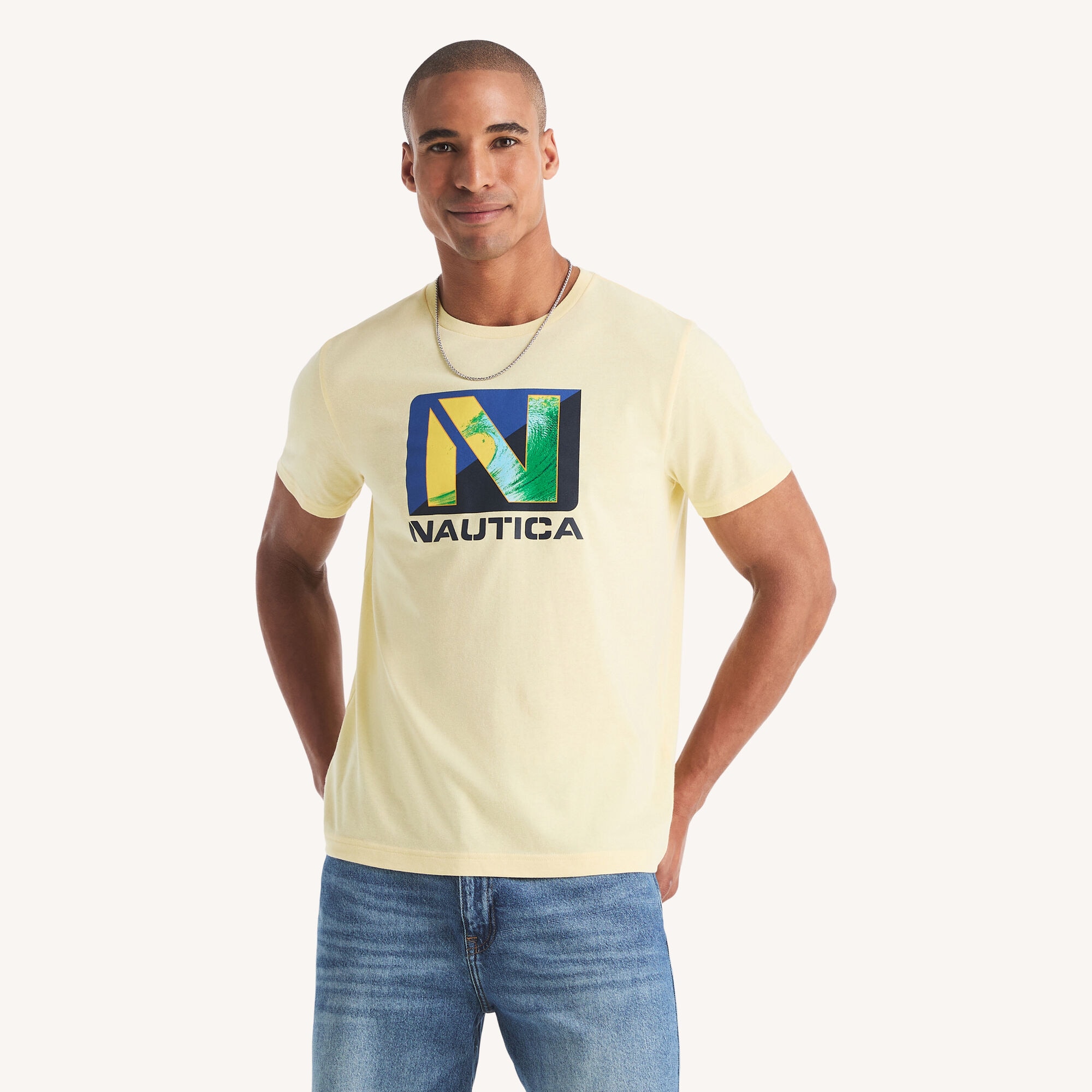 Heritage Logo Graphic T-Shirt,Light Gold,large