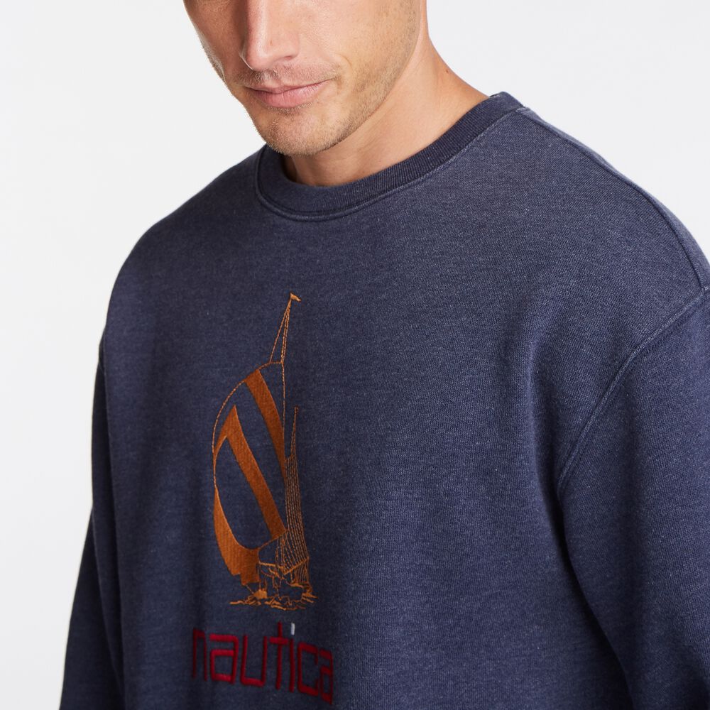 LIMITED EDITION SPINNAKER PULLOVER SWEATSHIRT,Peacoat,large