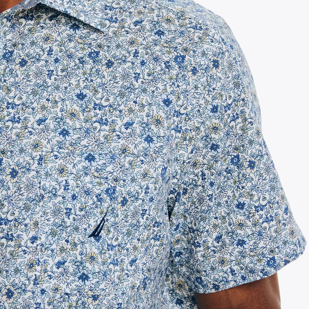 Printed Short-Sleeve Shirt,Sail White,large
