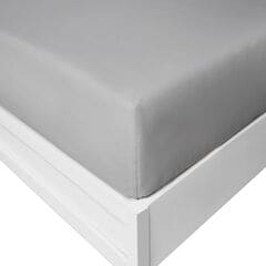 SOLID GREY FULL FITTED SHEET,Bay Grey,large