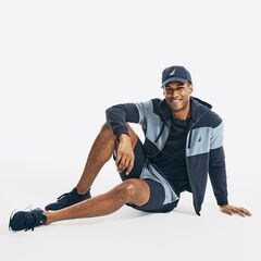 COLORBLOCK FRENCH TERRY ZIP HOODIE,Navy,large