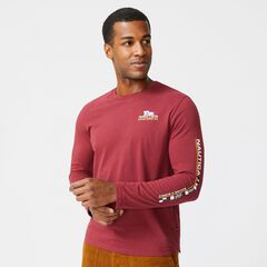 SUSTAINABLY CRAFTED GRAPHIC LONG-SLEEVE T-SHIRT,Zinfandel,large