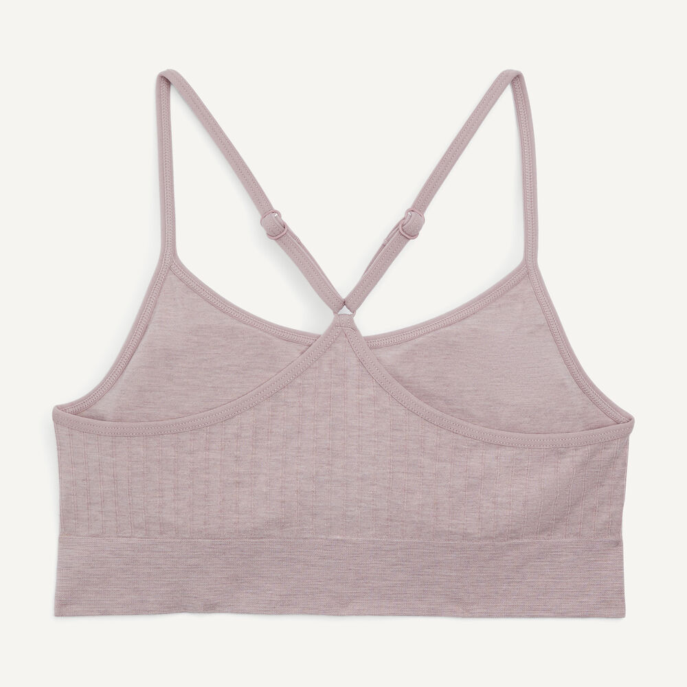 Ribbed Racerback Bra, 3-Pack,Dark Brown Heather,large
