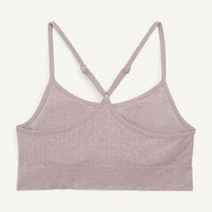 Ribbed Racerback Bra, 3-Pack,Dark Brown Heather,large