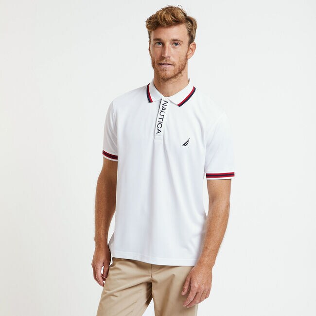 nautica white polo