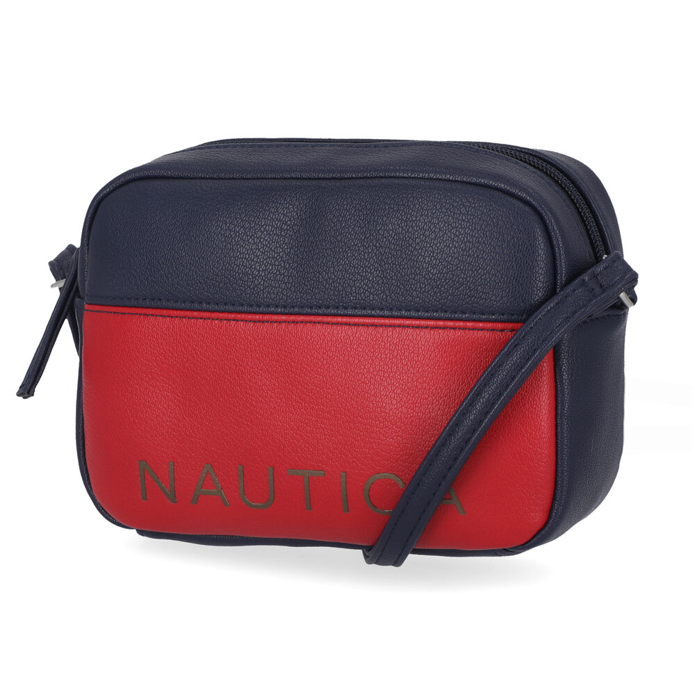 TWO-TONE CAMERA BAG,Navy,large