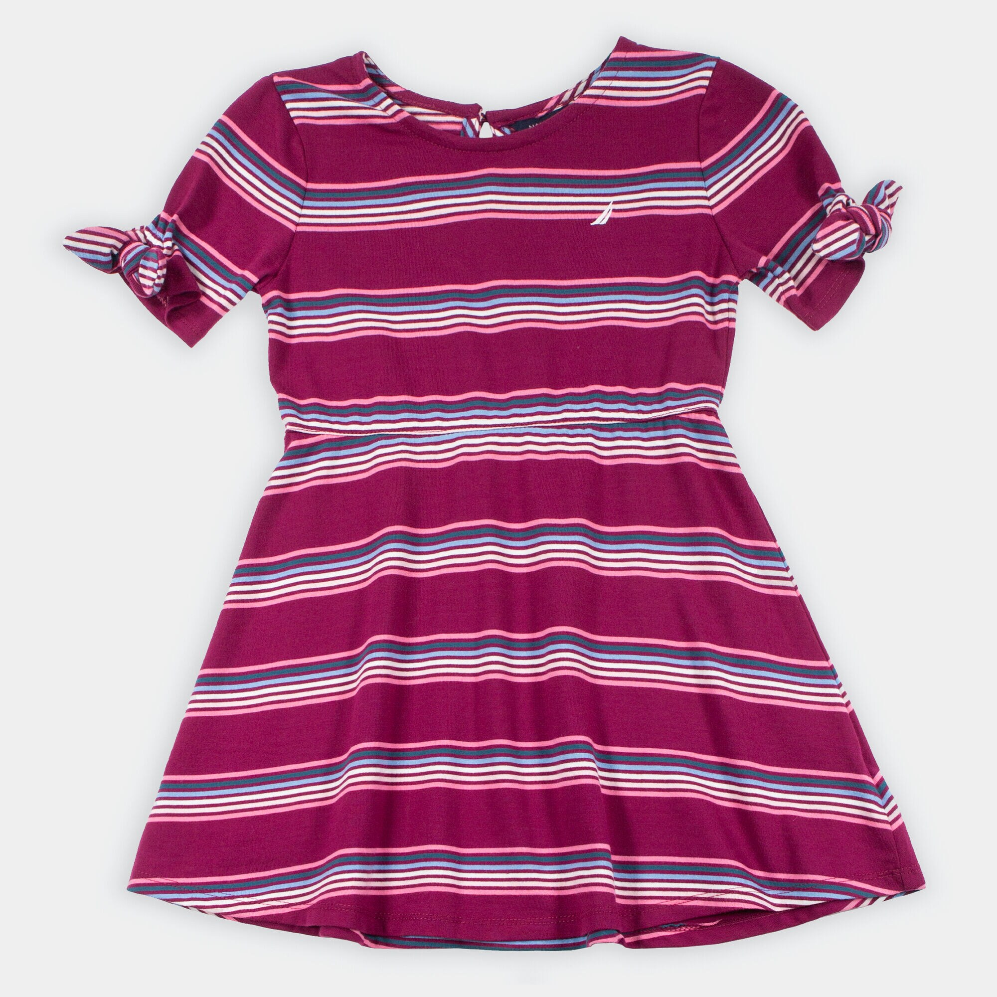 GIRLS' STRIPED DRESS (8-20),Parfait Pink,large