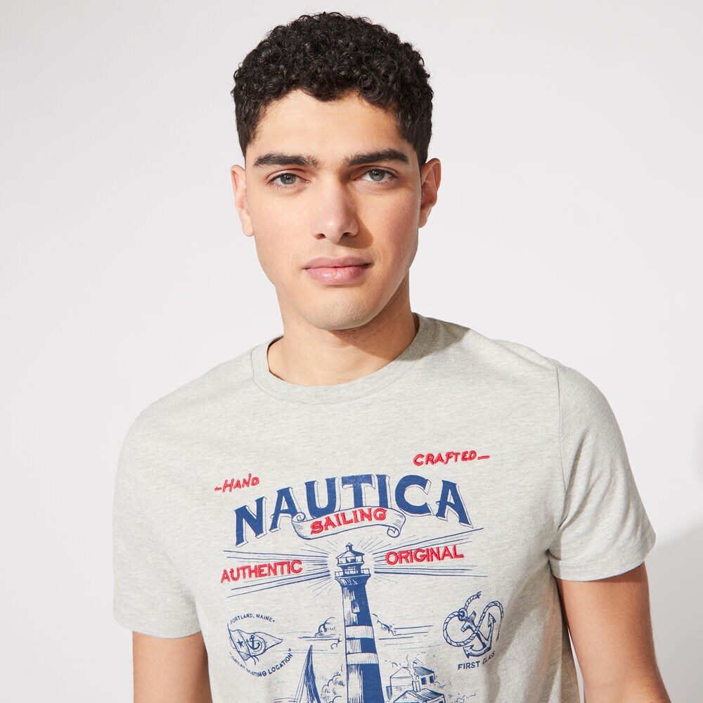 LIGHTHOUSE GRAPHIC TEE,Grey Heather,large