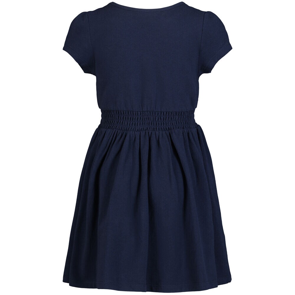 Girls' Smocked Waist Dress (7-16),Navy,large