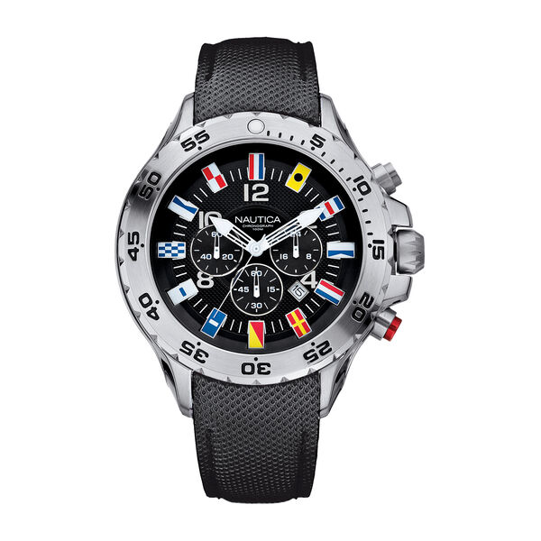NST Flag Chronograph Watch - Black