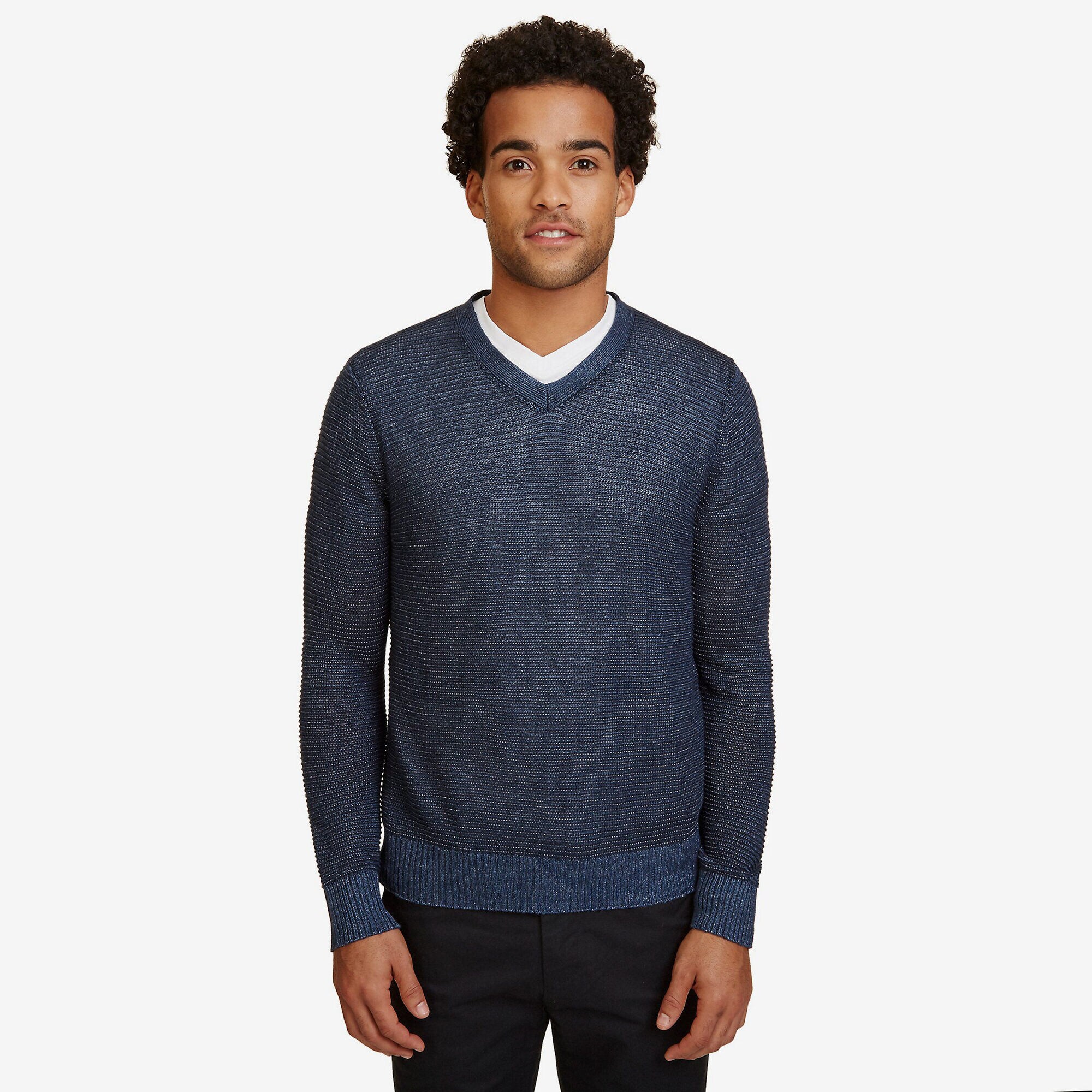  V-Neck Sweater,Estate Blue,large