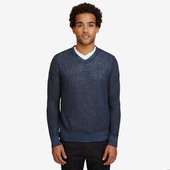  V-Neck Sweater,Estate Blue,large