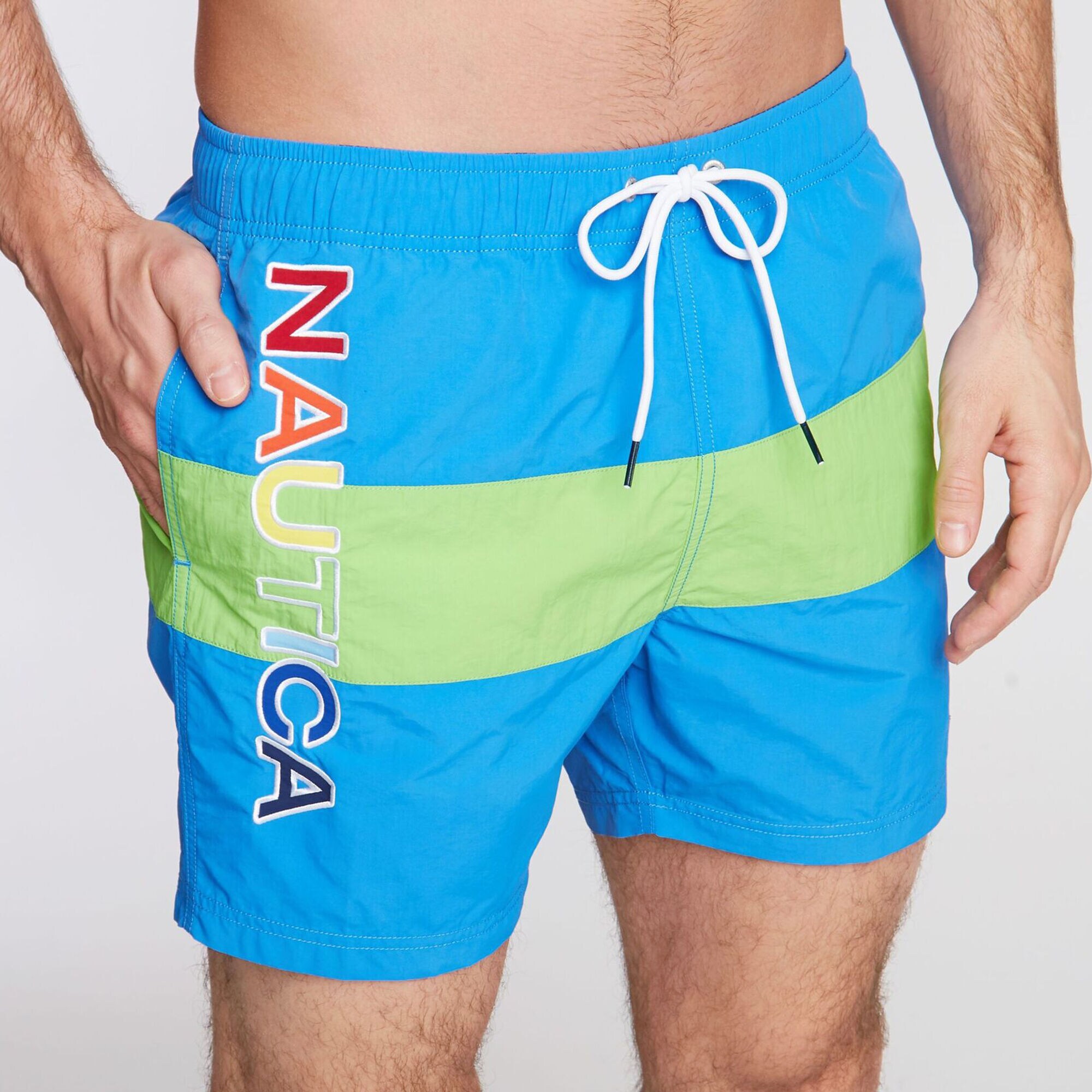 6" COLORBLOCK QUICK-DRY SWIM,Reef Blue,large