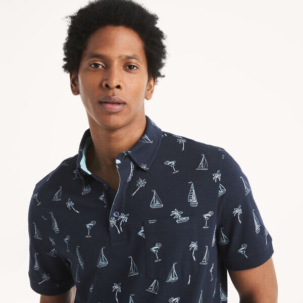 Classic Fit Printed Polo