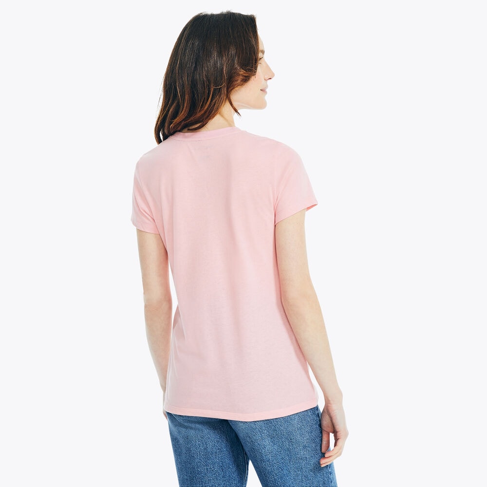 EMBROIDERED LOGO GRAPHIC T-SHIRT,Prism Pink,large