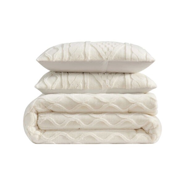 Willow Cable Knit Twin Comforter Set 