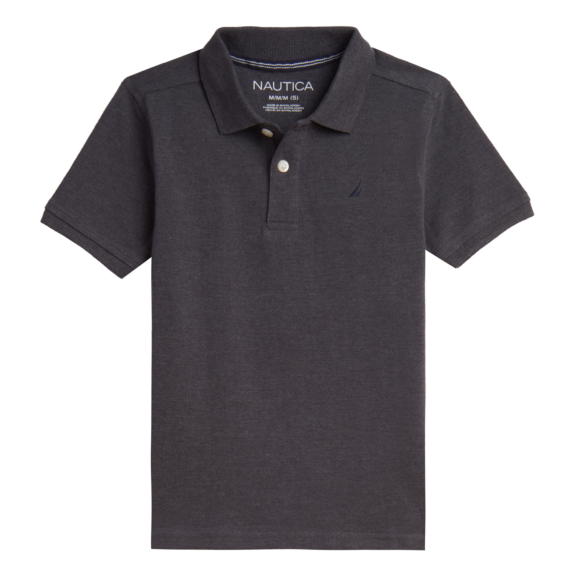 BOYS' BRAND ICON ANCHOR POLO (8-20),Grey Heather,large