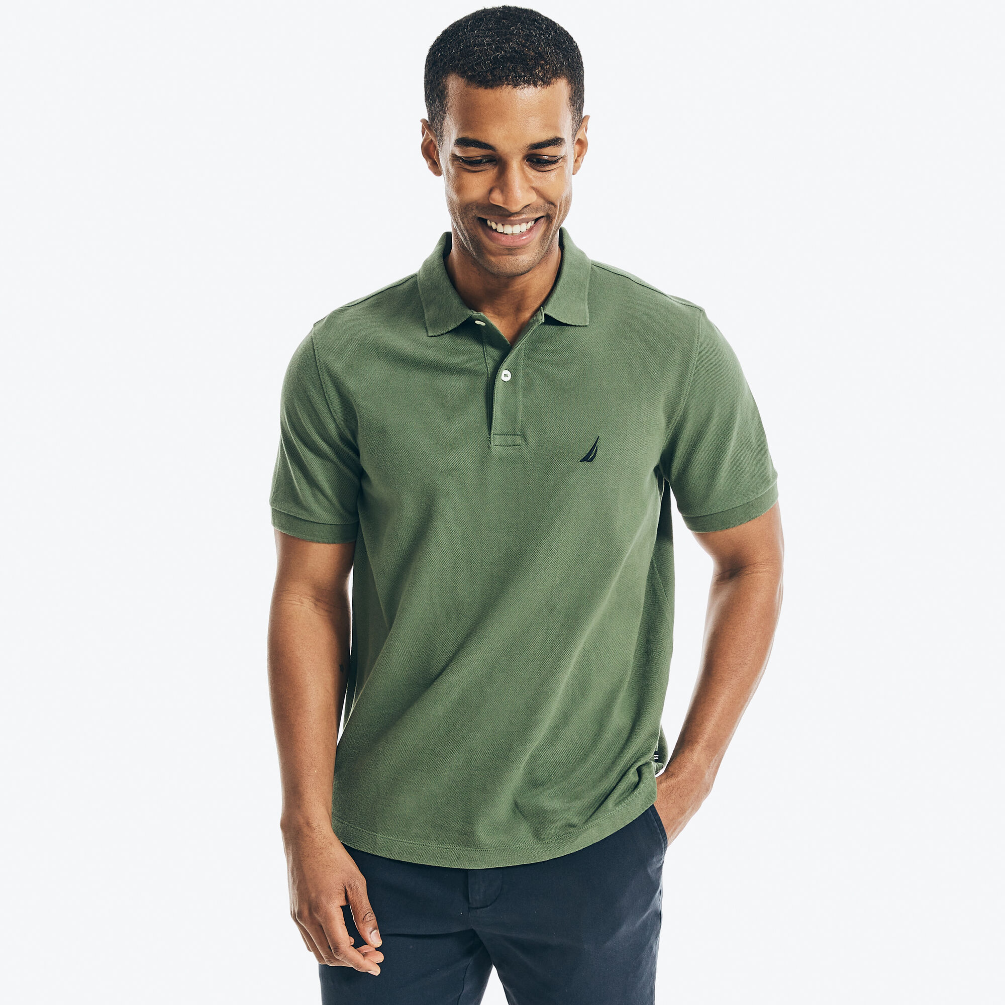 CLASSIC FIT DECK POLO,Pineforest,large