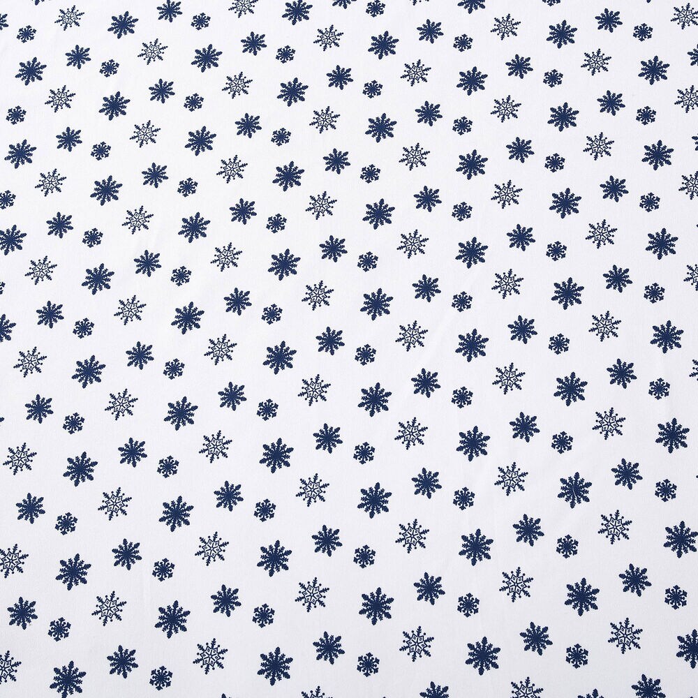 Snowflake Toss Print Full Flannel Sheet Set,Bali Bliss,large