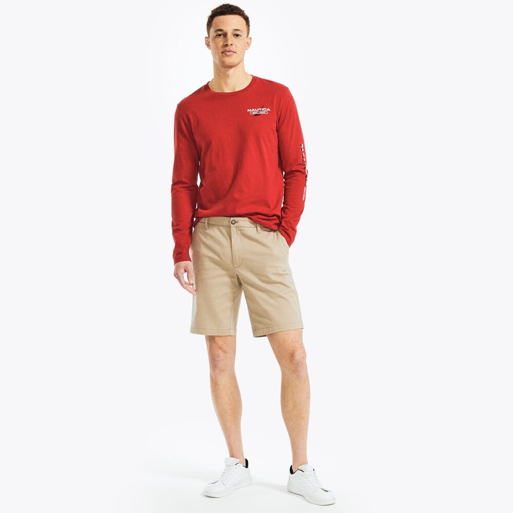 NAUTICA SAILING GRAPHIC LONG-SLEEVE T-SHIRT,Nautica Red,large