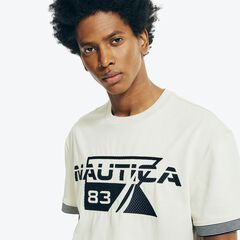 EMBROIDERED LOGO T-SHIRT,Nautica Stone,large