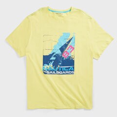 BIG & TALL SAILBOARD GRAPHIC T-SHIRT,Dusty Honey Gold,large
