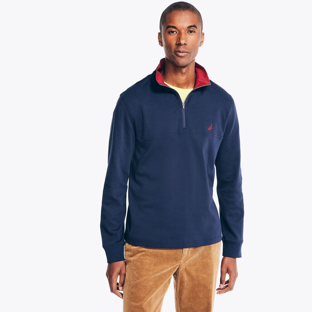 Quarter-Zip Pullover,Stellar Blue Heather,large