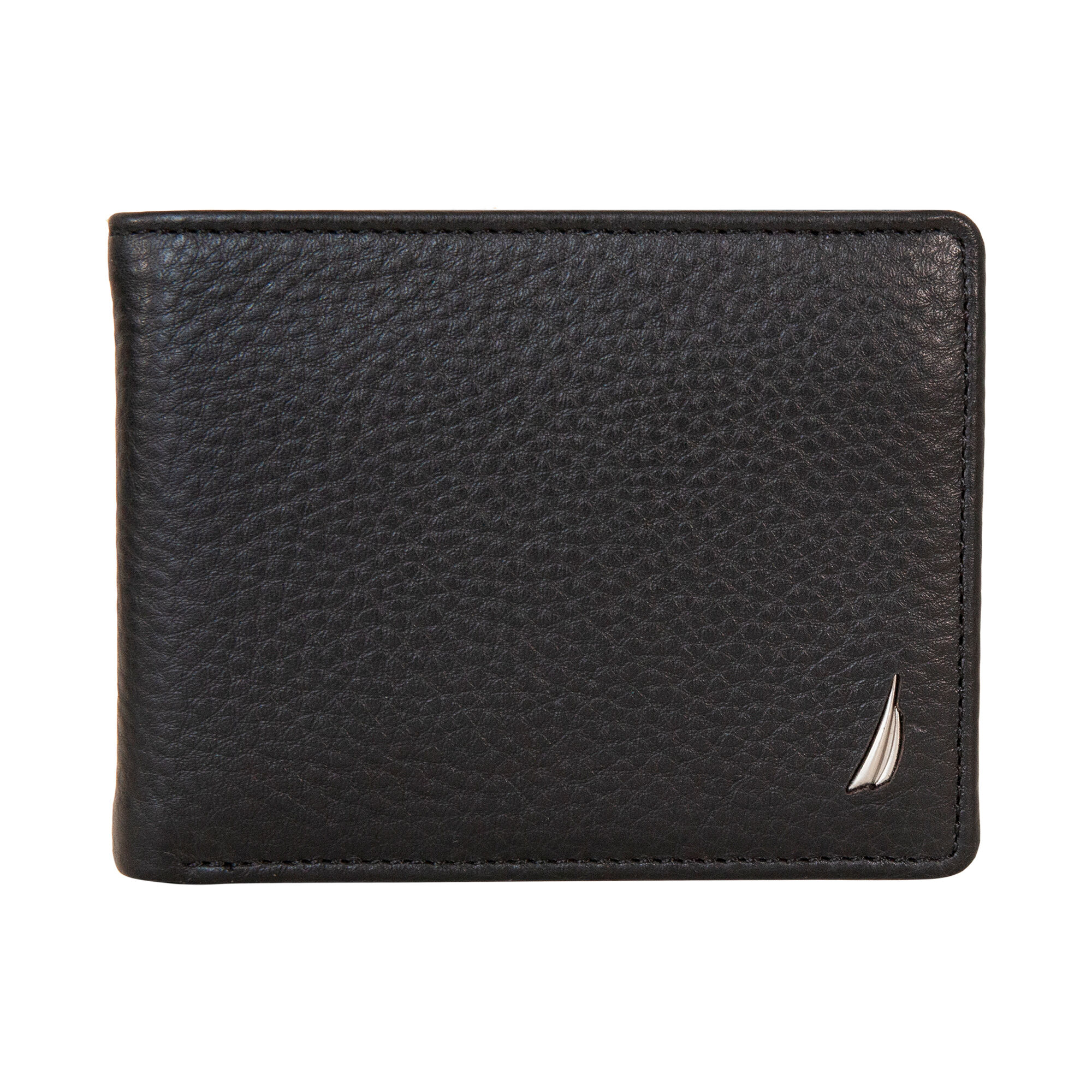 EXTRA CAPACITY LEATHER WALLET,Black,large