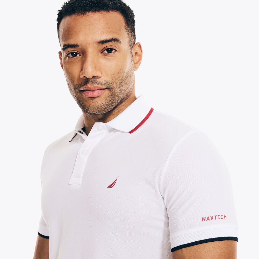 NAVTECH CLASSIC FIT POLO,Bright White,large