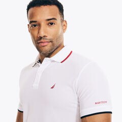 NAVTECH CLASSIC FIT POLO,Bright White,large