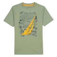 Toddler Boys' Tiki T-Shirt in Sketch Graphic (2T-4T),Green,large
