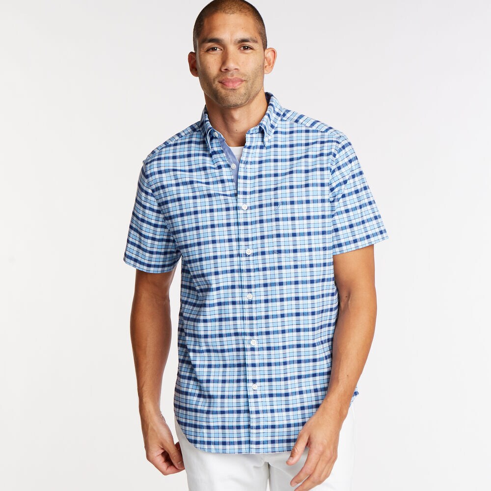 nautica vintage oxford dress shirt Nautica Mens Big & Tall Classic Fit Stretch Oxford Shirt In Maritime Icon Print