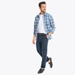 NAVTECH TRIM FIT PLAID SHIRT,Pure Adriatic Sea Wash,large