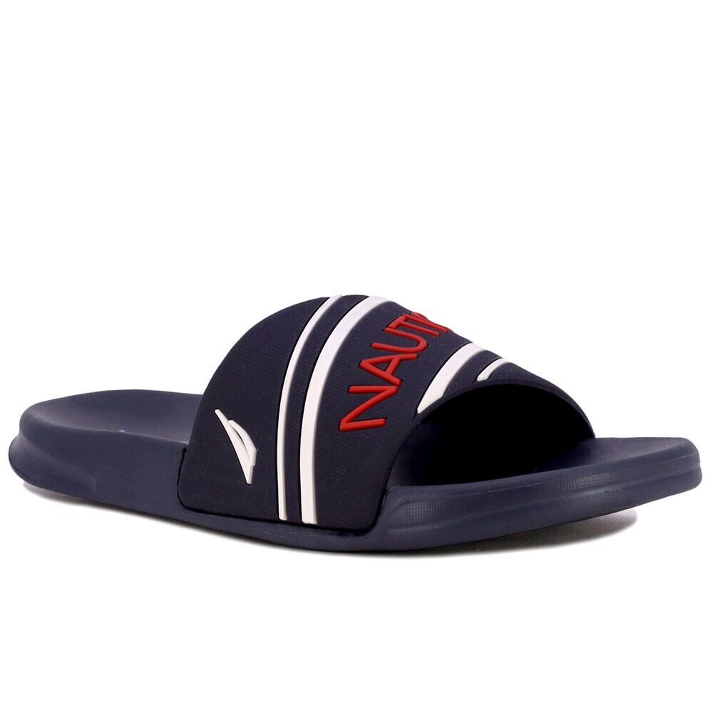 BOYS' LOGO SLIDE SANDAL,Ice Blue,large