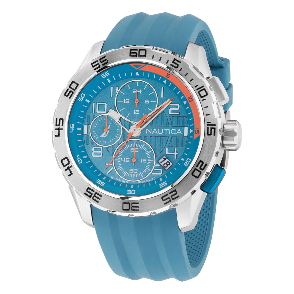 NST 101 Recycled Silicone Chronograph Watch,Multi,large