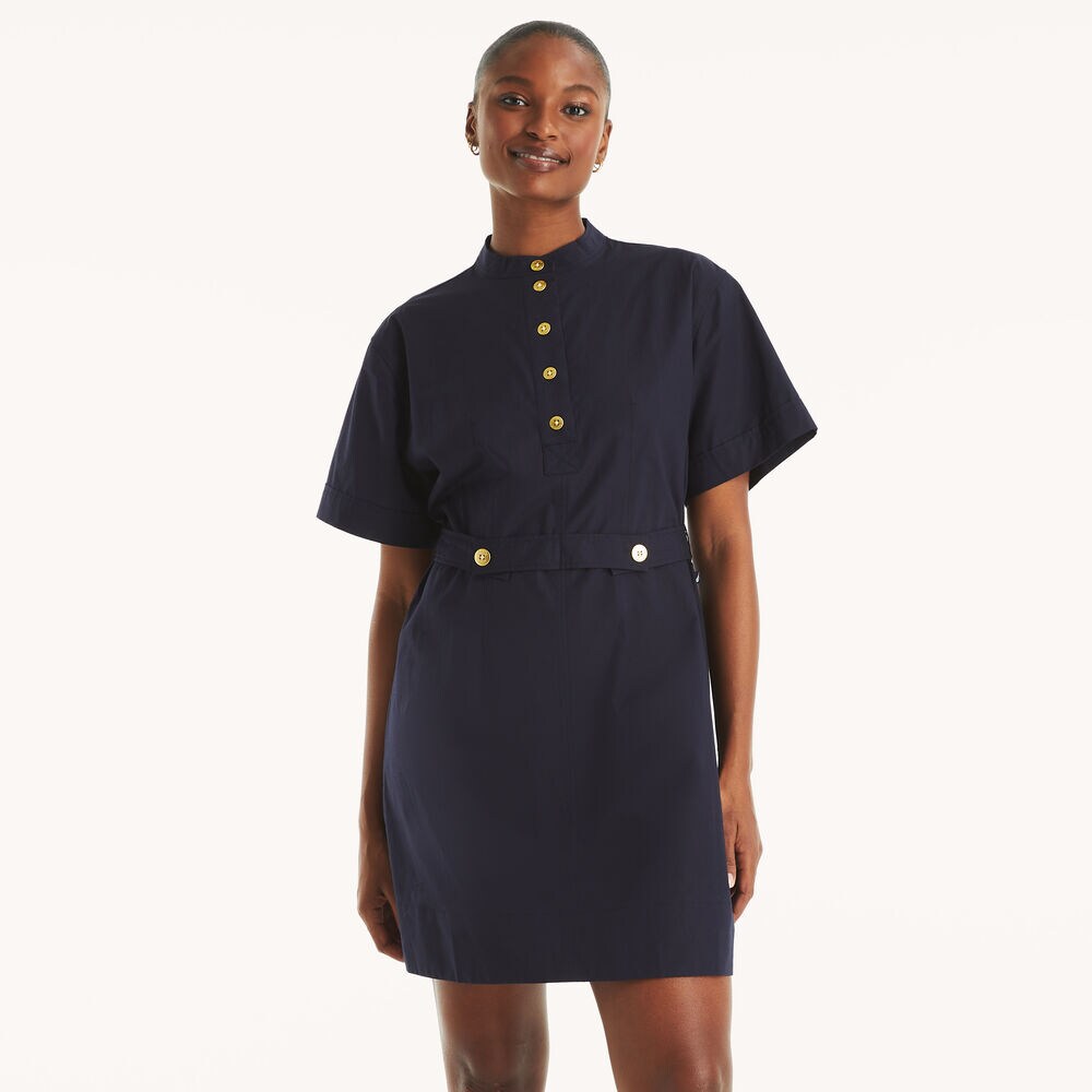 Belted Dress,Navy,large