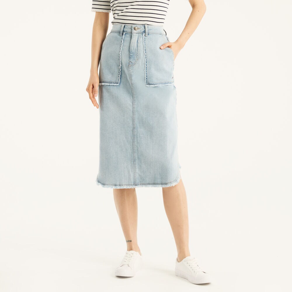 Denim Utility Skirt,Outward Navy Denim,large