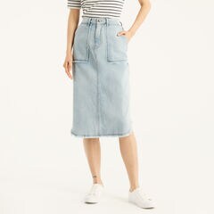 Denim Utility Skirt,Outward Navy Denim,large