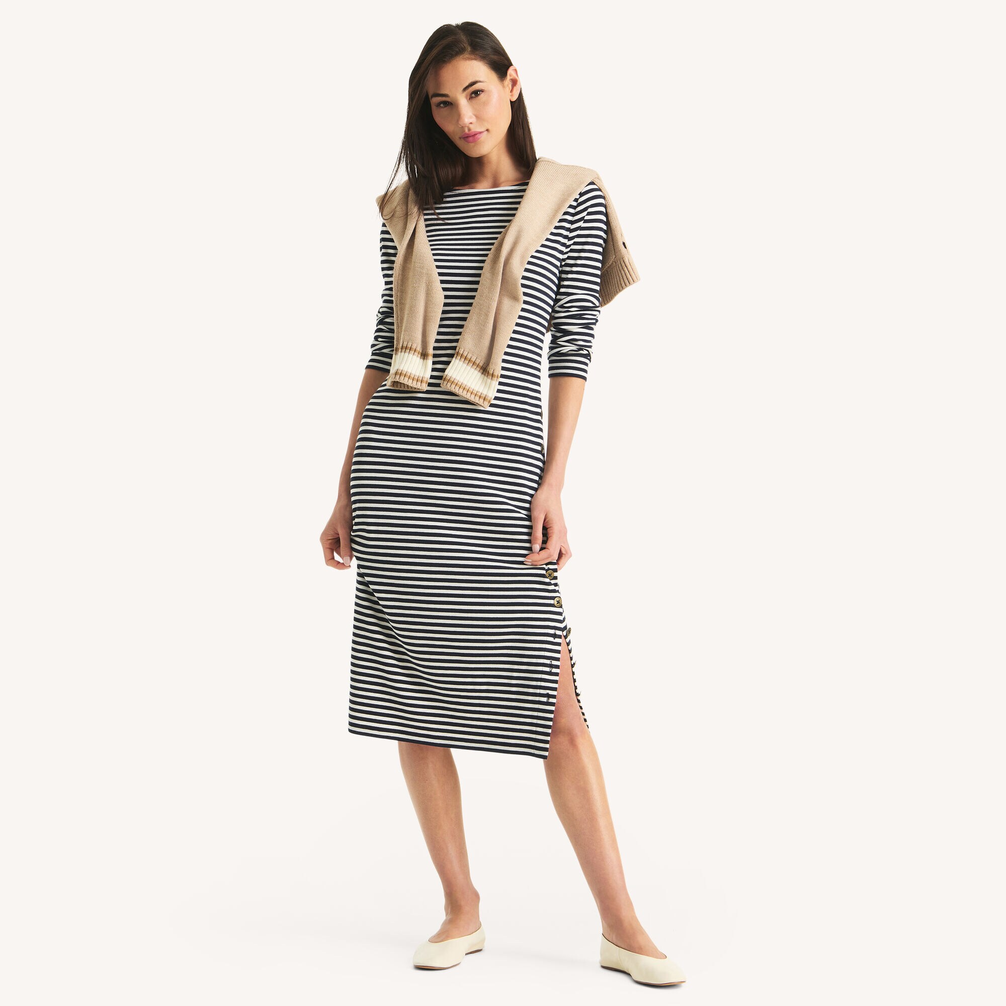Long Sleeve Side Slit Dress (00199684995501) photo