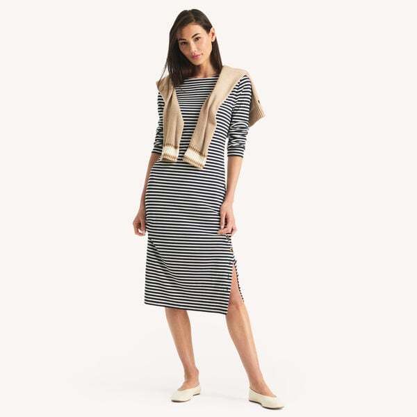 Long Sleeve Side Slit Dress