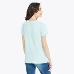 SUSTAINABLY CRAFTED FOIL BRAND ICON GRAPHIC T-SHIRT,Aquabreeze,large