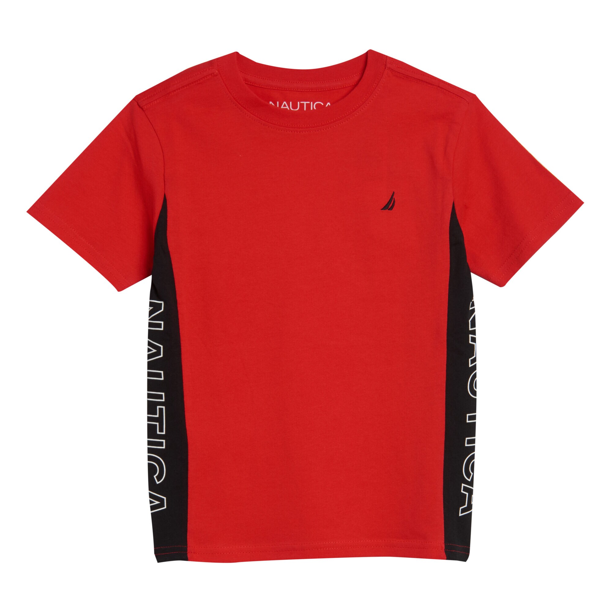 LITTLE BOYS' SIDE LOGO GRAPHIC T-SHIRT (4-7),Firey Red,large