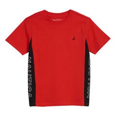 LITTLE BOYS' SIDE LOGO GRAPHIC T-SHIRT (4-7),Firey Red,large