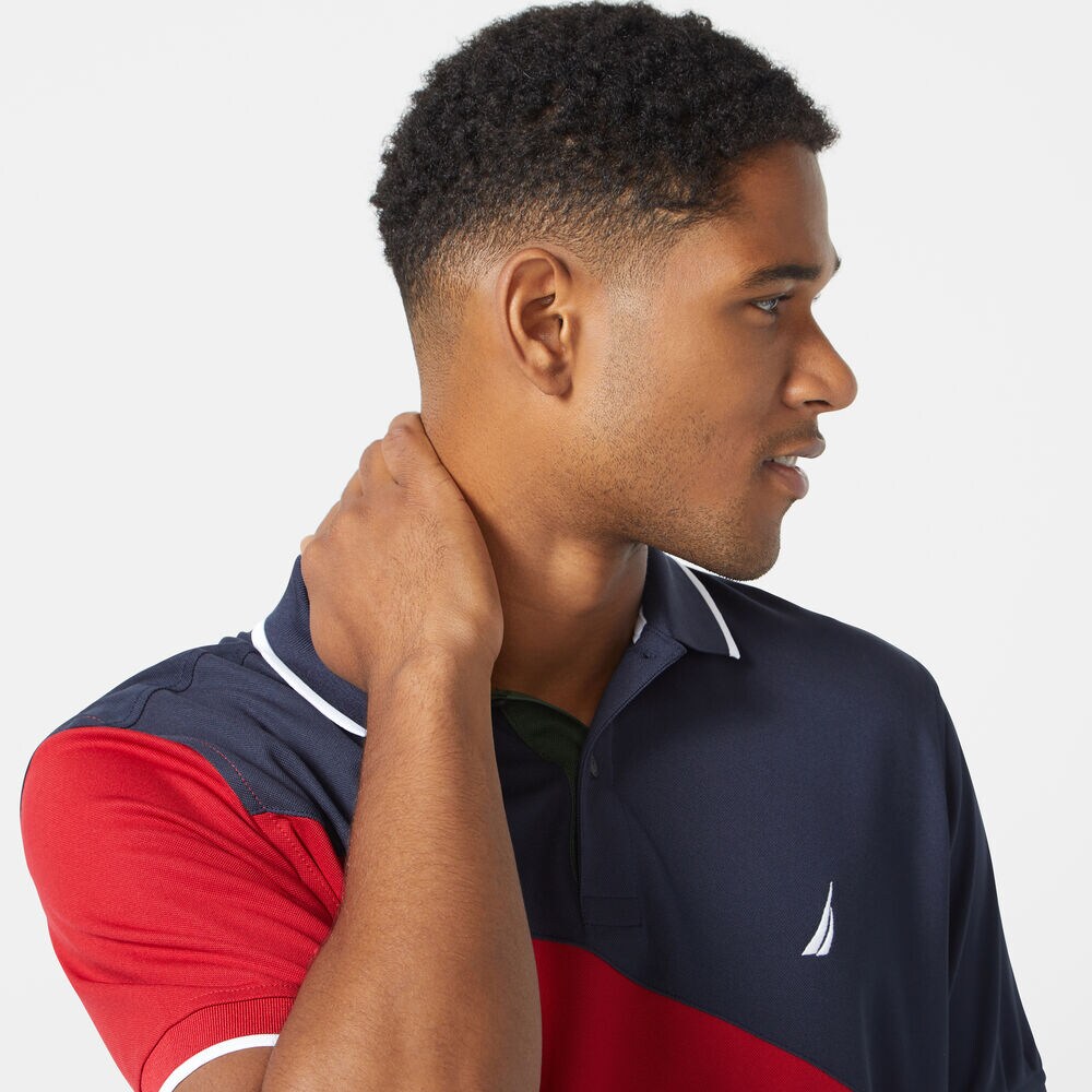 CLASSIC FIT NAVTECH COLORBLOCK POLO,Navy,large