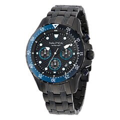 NST Chronograph Stainless Steel Watch,Black,large