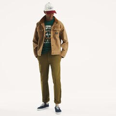 Yacht Club Graphic T-Shirt,Army Green,large