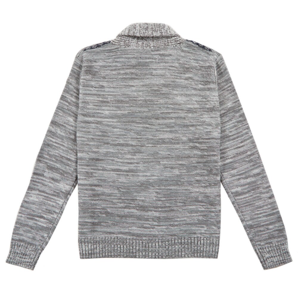 Little Boys' Reverse Stripe Sweater (4-7),Grey Heather,large