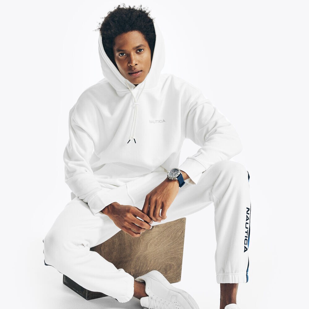 FLEECE HOODIE,Sail White,large