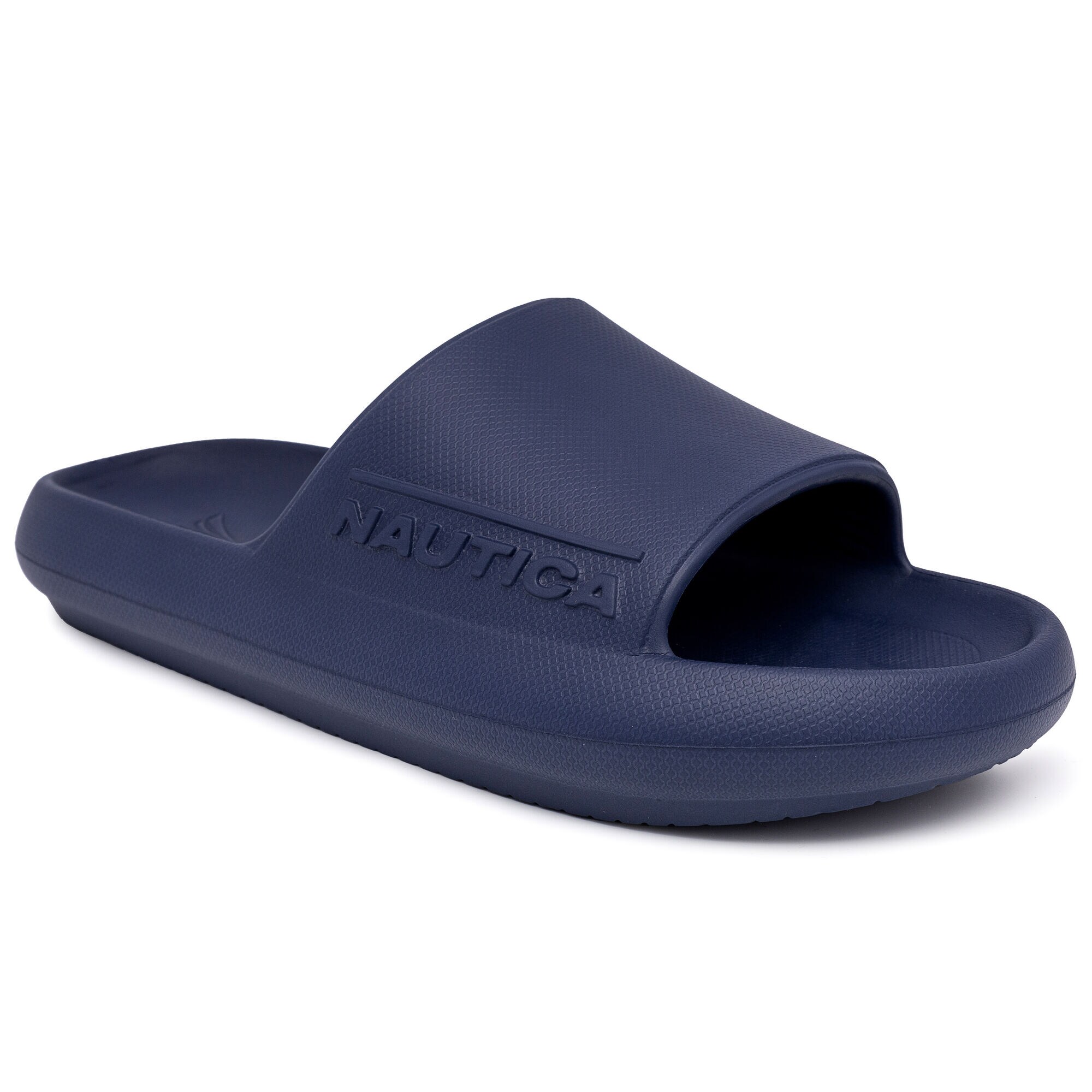 Logo-Embossed Slide Sandal,Ice Blue,large