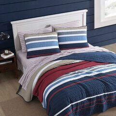  Bradford Navy Twin Quilt & Sham Set,Bali Bliss,large